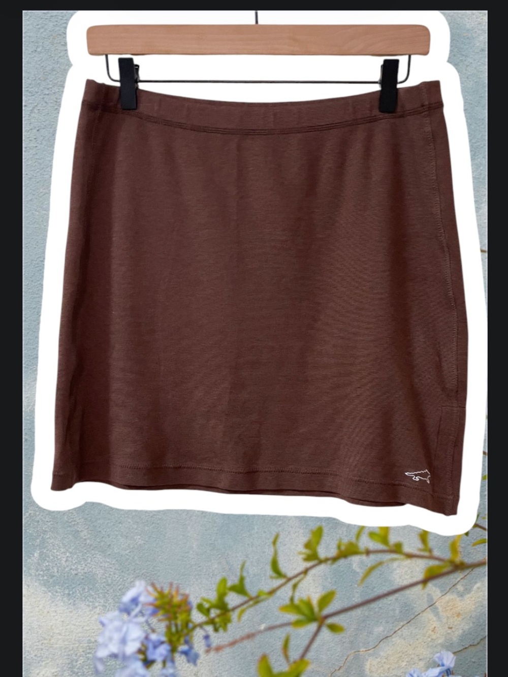 Horny Toad brown travel active mini skirt hidden pocket small S